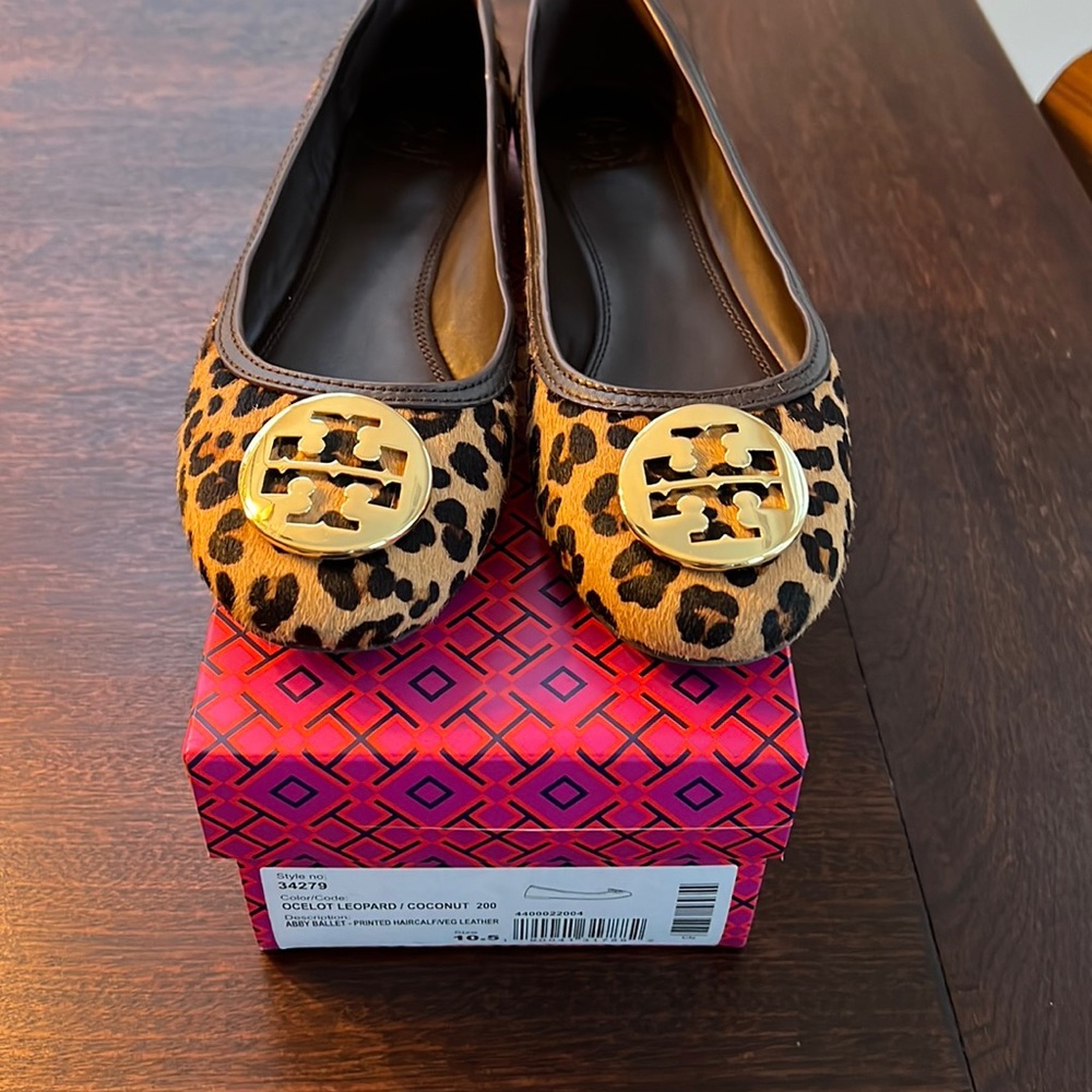 Tory Burch leopard ballet flats